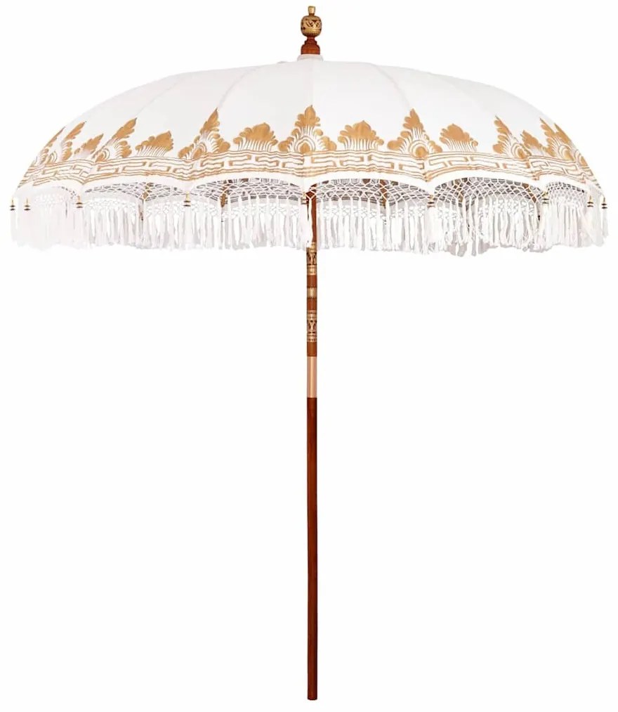 Balinéz Napernyő 260 Krém 210-220 cm Pamut és tömör fa