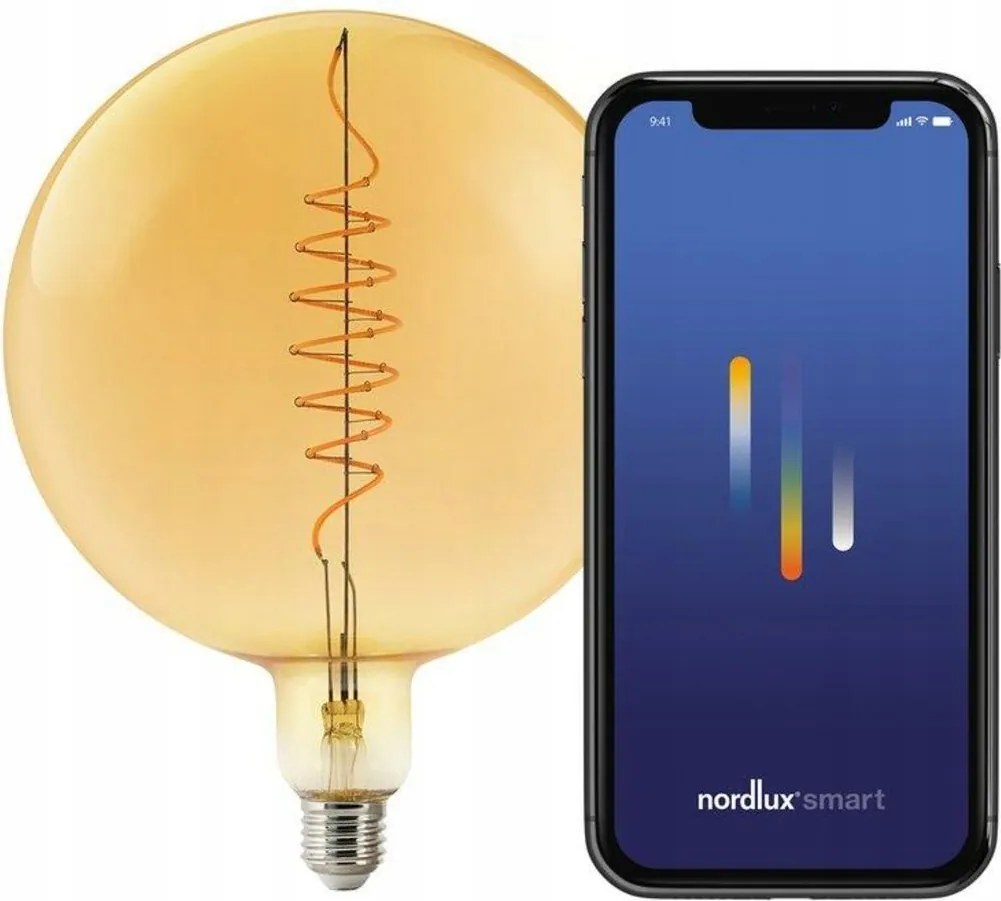 Nordlux Okos Led izzó E27 G200 Deco 380lm 2200K szabályozható borostyánszínű