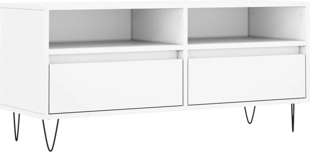 vidaXL fehér szerelt fa TV-szekrény 100x34,5x44,5 cm