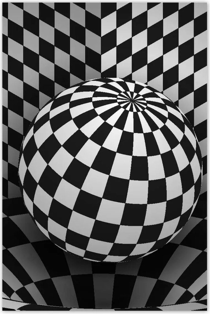 Poszterek 80x120 Absztrakt fekete-fehér