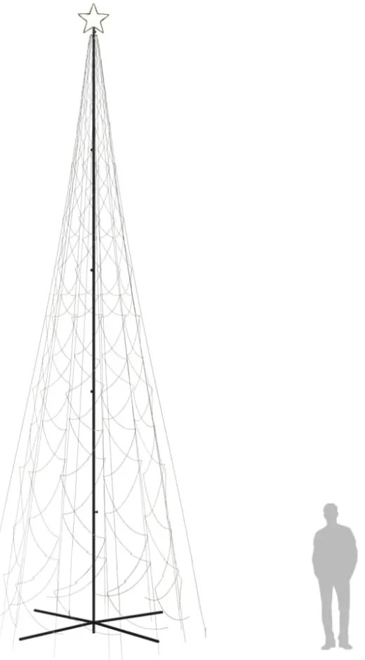kúp alakú karácsonyfa 3000 meleg fehér LED-del 230 x 800 cm