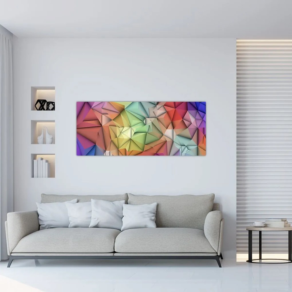 Kép - Sokszögű absztrakció (120x50 cm)