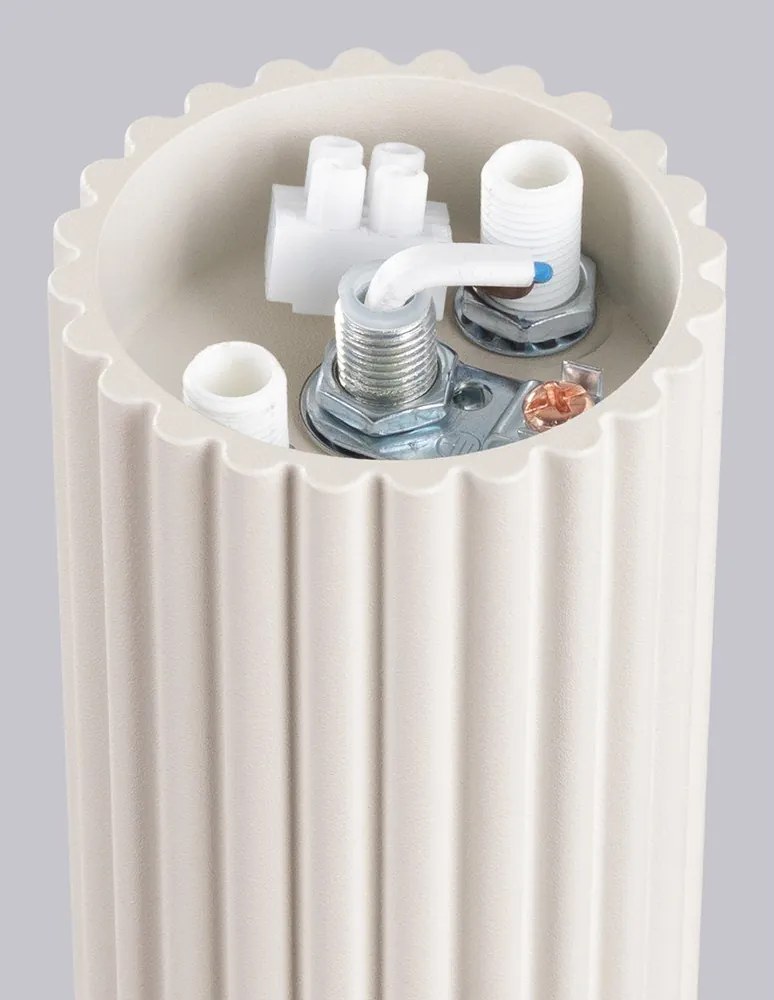 Krémszínű mennyezeti lámpa üveg búrával ø 12 cm Orbital – Sollux