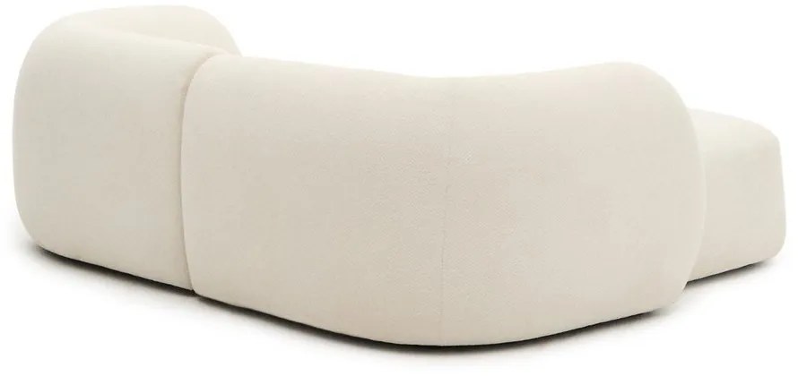 Krémszínű zsenília sarokkanapé (bal oldali-heverő résszel) Martina – Kave Home