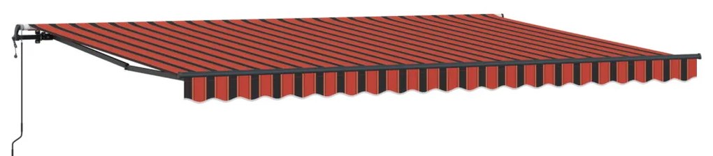 Automatikus Visszahúzható Napernyő Narancs és Barna 500x300 cm