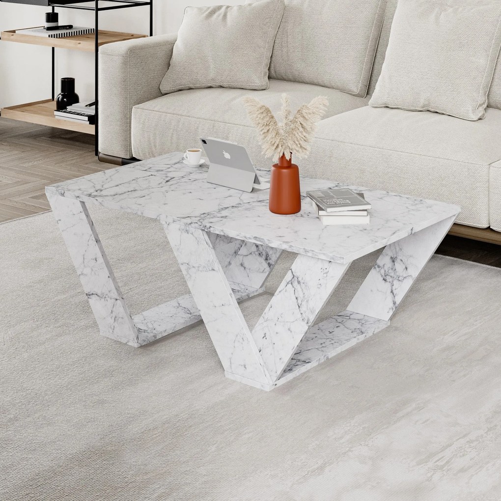 Dohányzóasztal Pipra - Carrara Marble