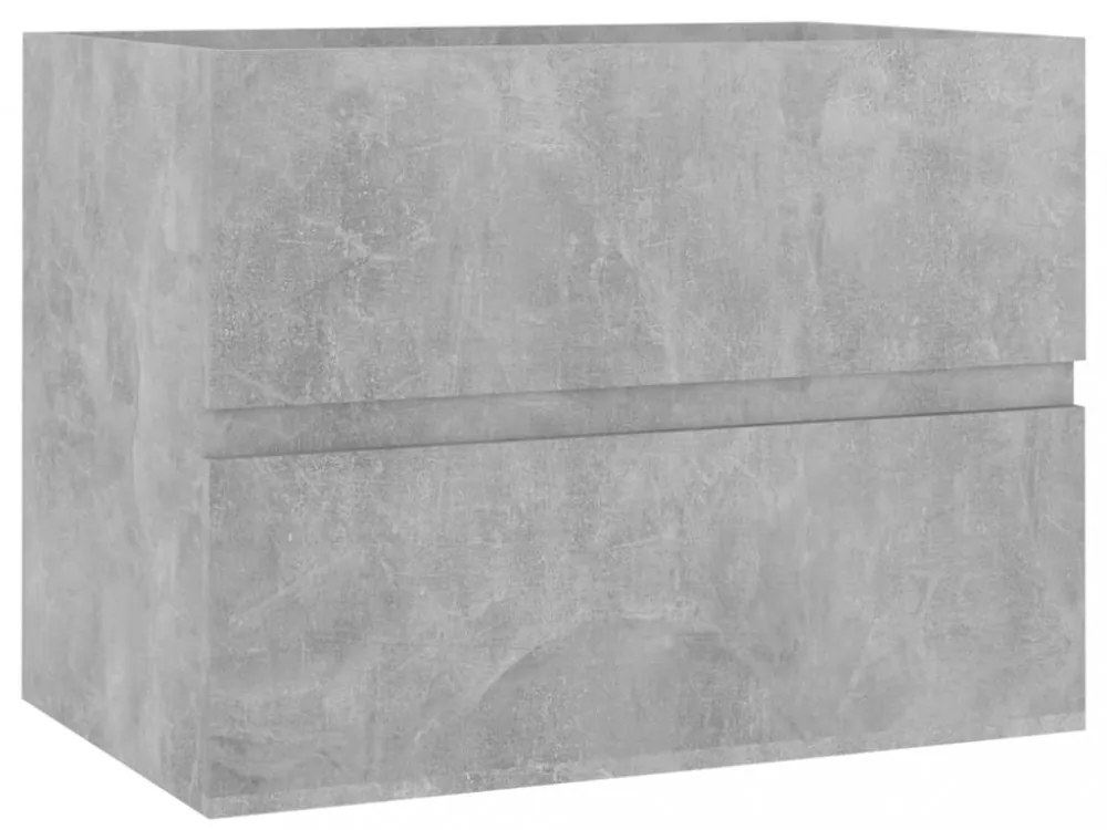 betonszürke szerelt fa mosdószekrény 60 x 38,5 x 45 cm