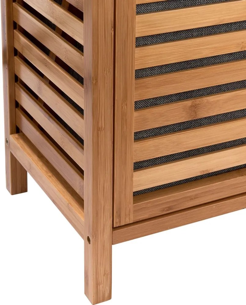 BIG BAMBOO fürdőszobai polc szennyeskosárral