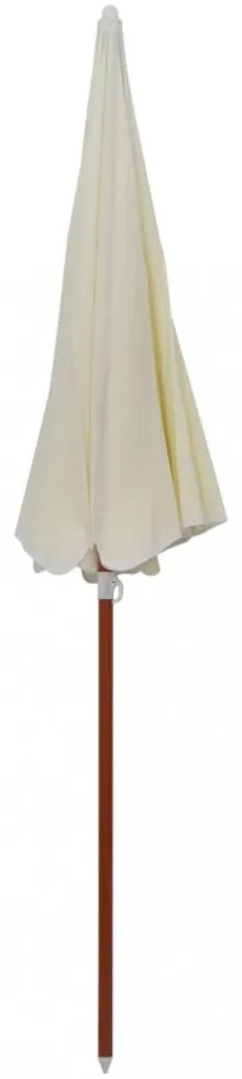 homokszínű napernyő acélrúddal 240 cm