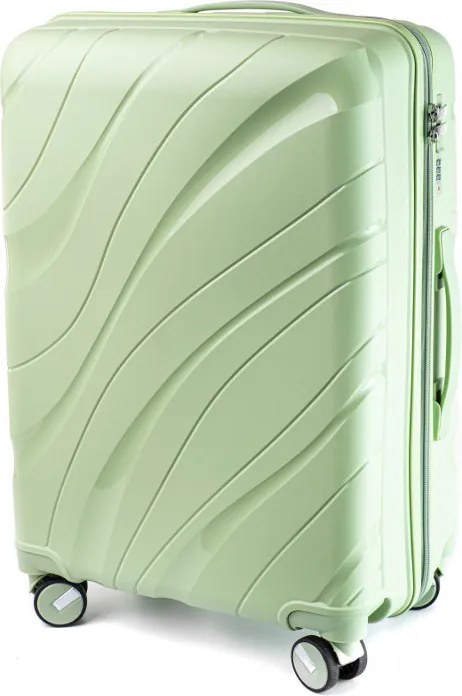 Zöld kabinbőrönd TSA záras „Tide” - méret M