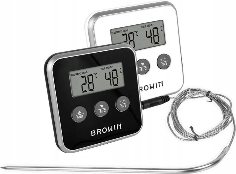 Elektronikus kulináris hőmérő fehér/fekete 0+2