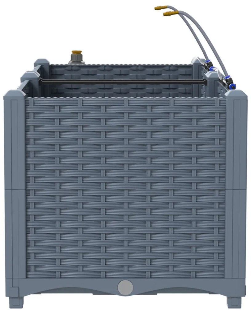 Kerti ültetők Világosszürke 80 x 40 x 37.5 cm Acél