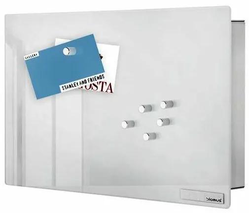 VELIO matt acél-fehér vízszintes kis kulcstartó szekrény