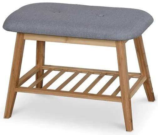 ST-14 bambusz pad/cipőtartó - hamvas szürke