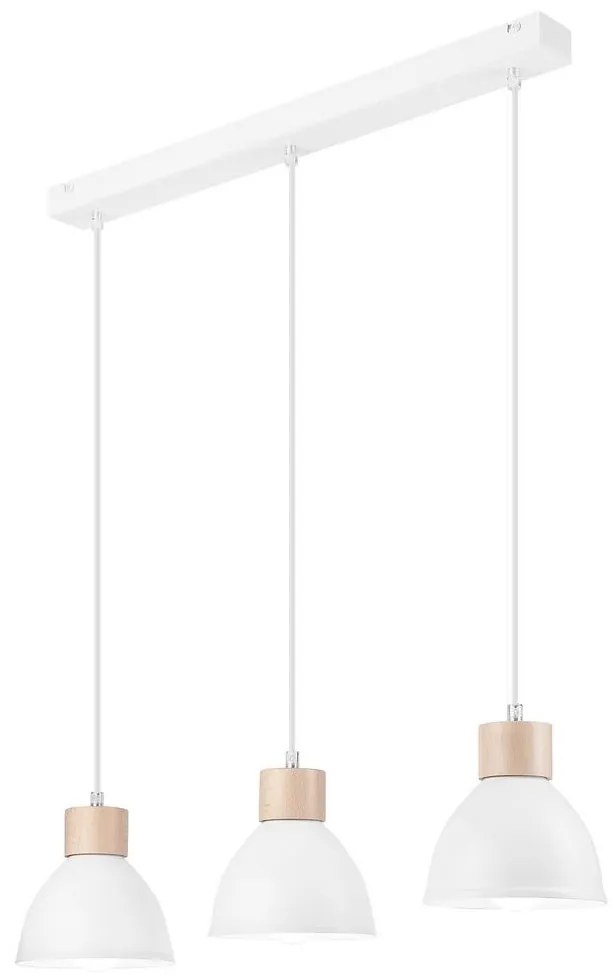 Csillár zsinóron NICO 3xE27/60W/230V fehér