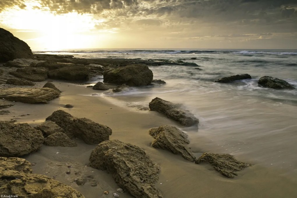 Poszter 30x20cm Naplemente a Palmachim strandon 3, Assaf Frank
