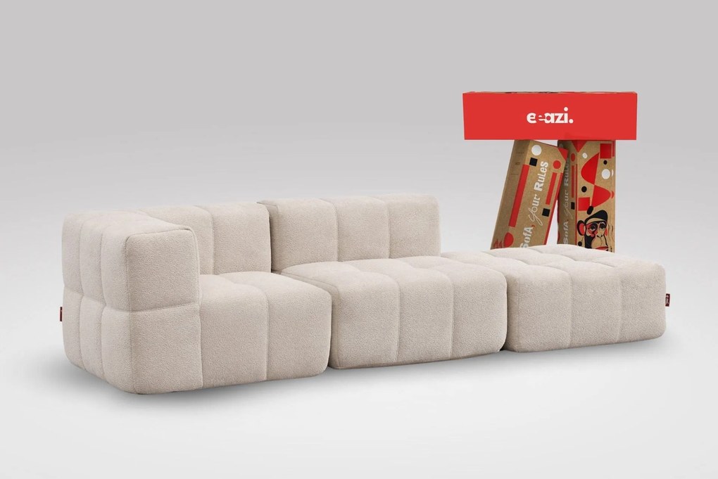 3 Teiliges Modulares Sofa – Beige