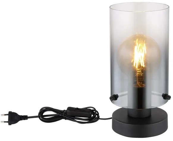 Globo 15907T - Asztali lámpa FLORENTINA 1xE27/40W/230V átm. 12,5 cm fekete