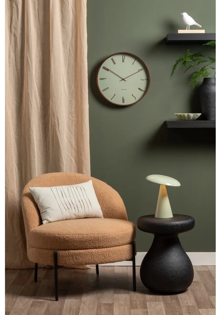 Karlsson 6014GR design falióra, zöld, átmérő: 40cm