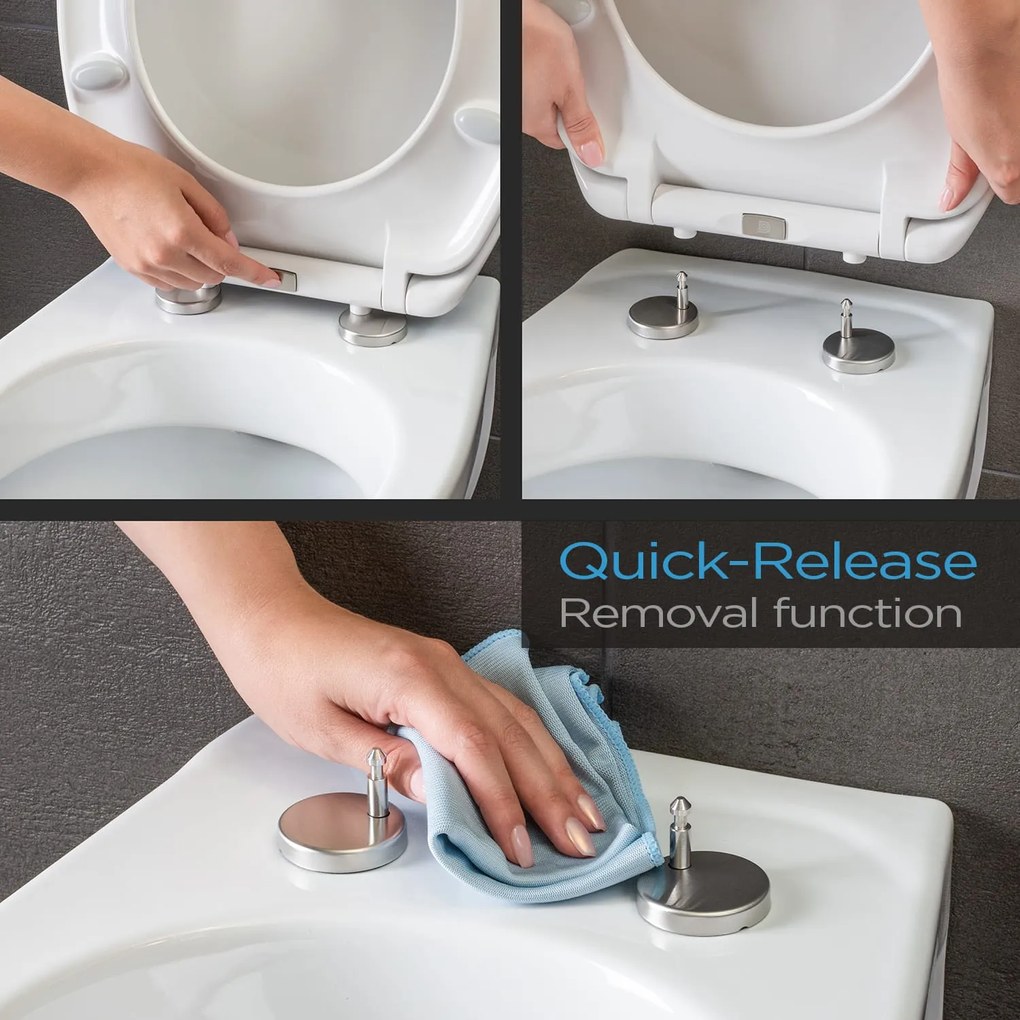 Blumfeldt Celesto, WC-ülőke, O-alak, automatikus lecsukódás, antibakteriális, fehér