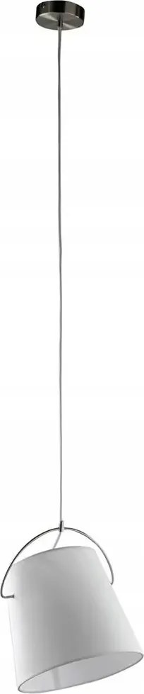 Függőlámpa textil lámpabúrával, fehér, állítható