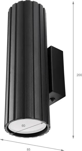 Brilagi - Fali lámpatest CRISPINA 2xGU10/10W/230V 20 cm fekete