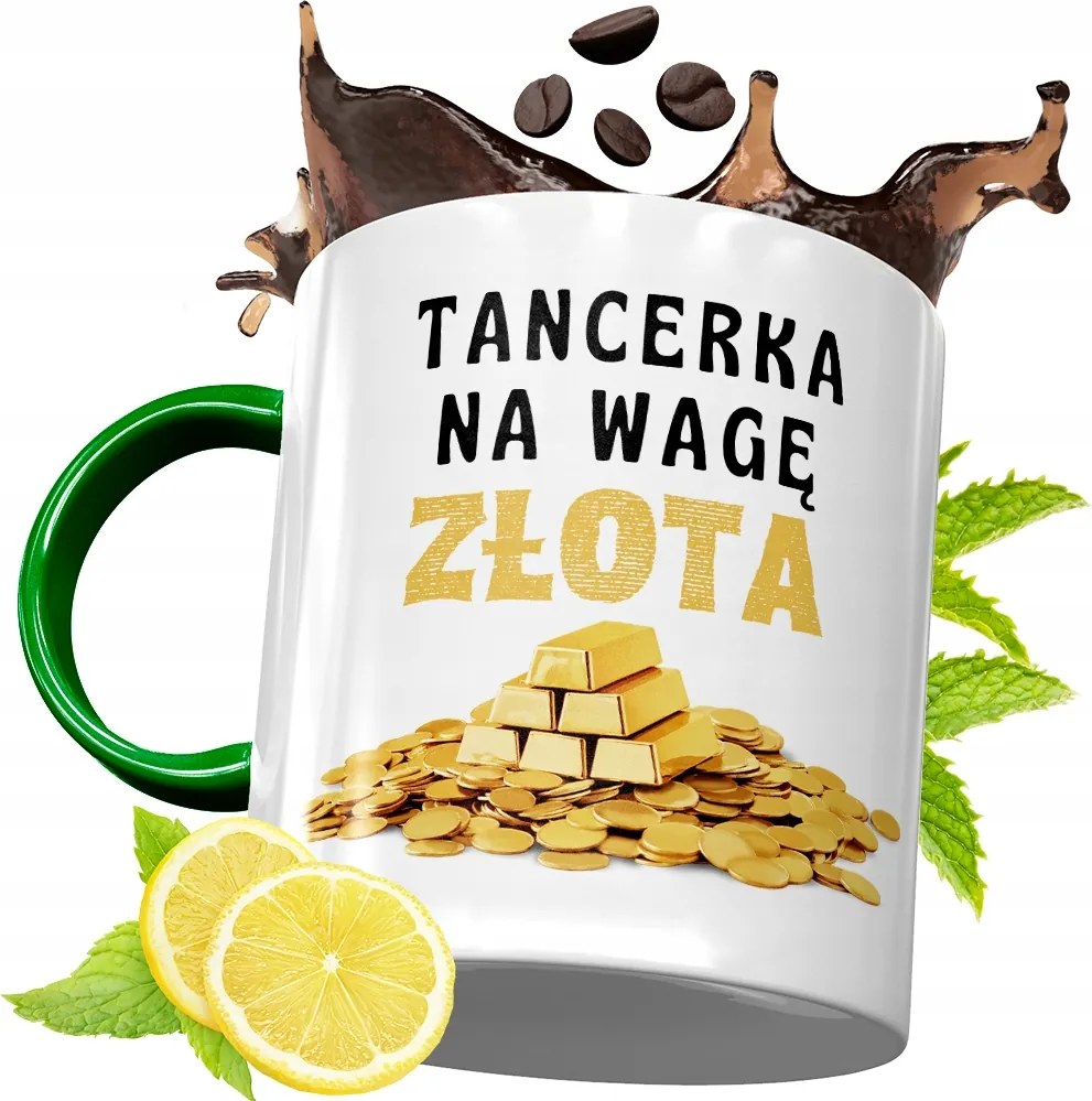 Zöld Bögre Táncosnőnek Születésnapi Ajándék fényképes nyomtatással