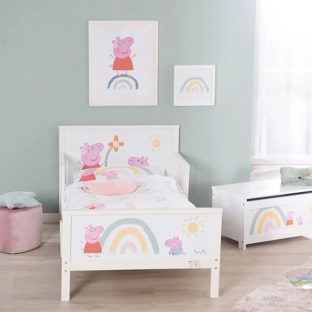 Fehér gyerekágy 70x140 cm Peppa Pig – Roba