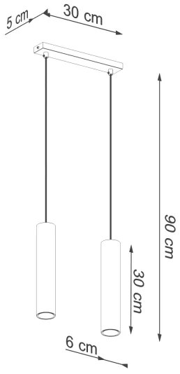 Sollux SL.1241 - Csillár zsinóron LAGOS 2xGU10/10W/230V arany