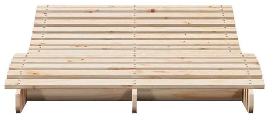 Tömör fenyőfa napozóágy 205 x 110 x 31,5 cm