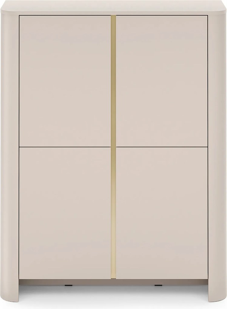 Sorrenti magas komód 103 cm – kasmír / arany