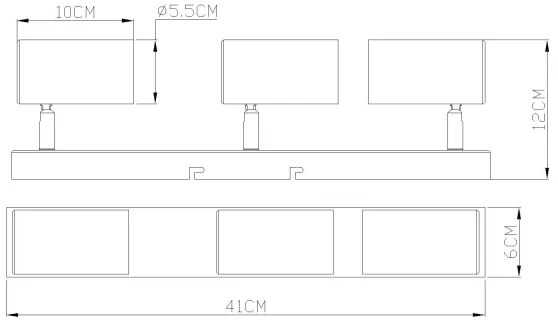 Globo 57911-3P - spotlámpa ROBBY 3xGU10/25W/230V narancs