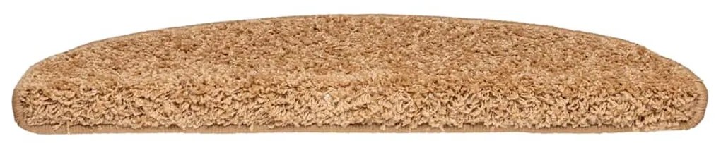 30 db bézs színű, félkör alakú lépcsőszőnyeg 65 x 21 x 4 cm, nagy