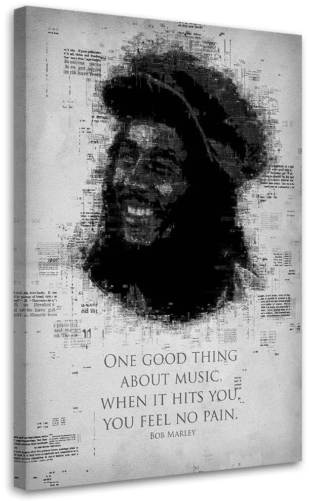 Gario Vászonkép Bob Marley énekes - Gab Fernando Méret: 60 x 90 cm
