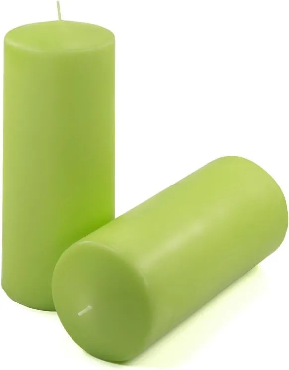 Gyertya készlet 25 cm Ø 10 cm 4 db világoszöld