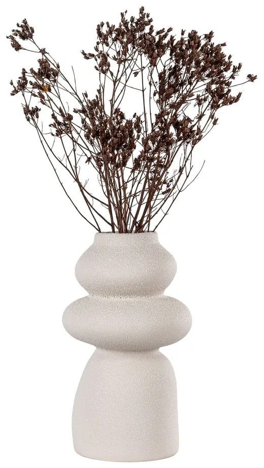 Krémszínű agyagkerámia váza (magasság 26,5 cm) – House Nordic