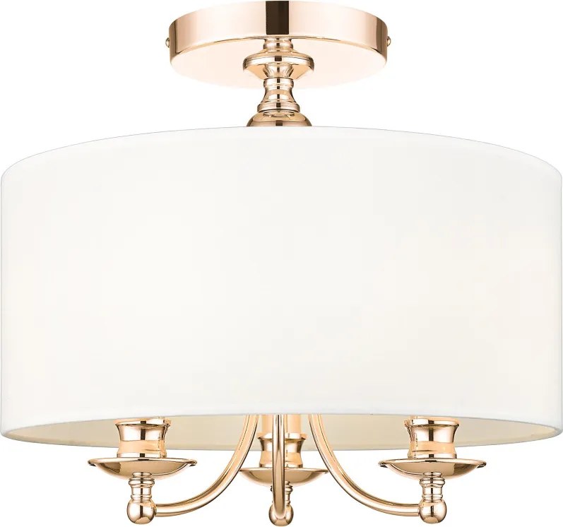 COSMOLIGHT C03480AU-WH ABU DHABI Ernyős Mennyezeti Lámpa Fehér, Arany E14 IP20
