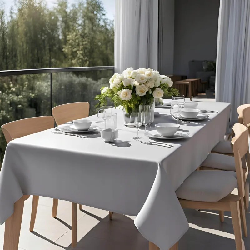 Abrosz teraszszövet Luza világos hamu 140x180cm