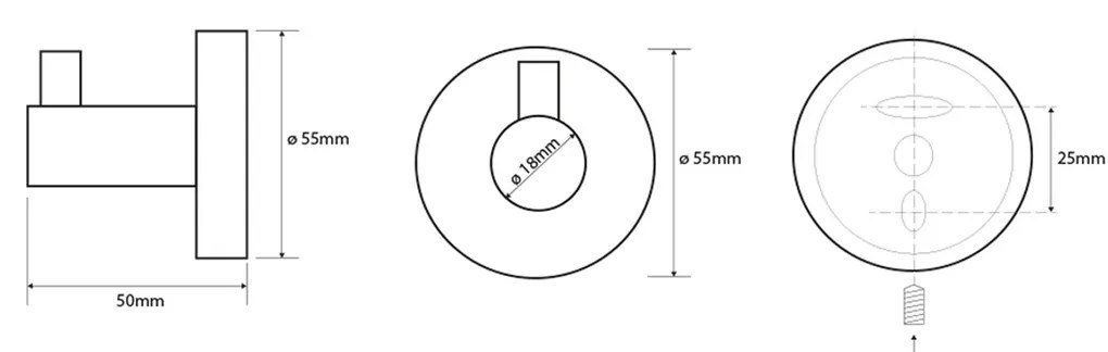 SAPHO XS201 X-Steel horog, szálcsiszoltrozsdamentes acélból