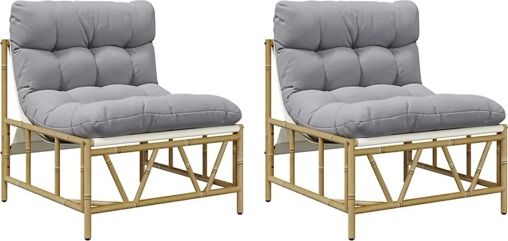 vidaXL Kerti Szék 2 pcs Világosszürke 75 x 75 x 71 cm Acél