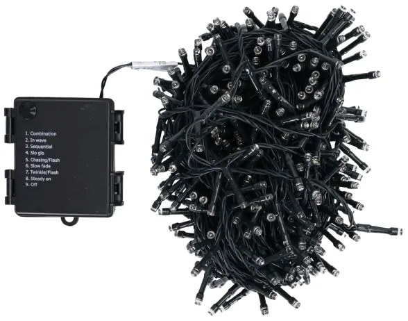 Aigostar - LED kültéri karácsonyi fényfüzér 500xLED/8 üzemmód 4xAA 25,3 m meleg fehér