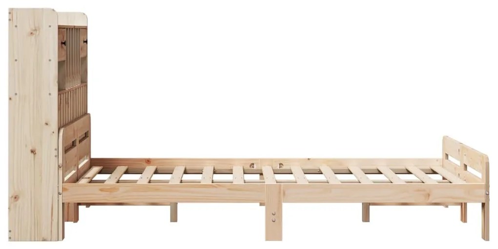 tömör fenyőfa könyvespolcos ágy matrac nélkül 135 x 190 cm