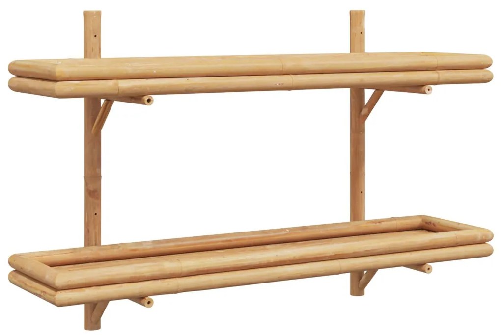 Falifiók polcokkal tárolóval Barna 100 x 26 x 60 cm bambusz