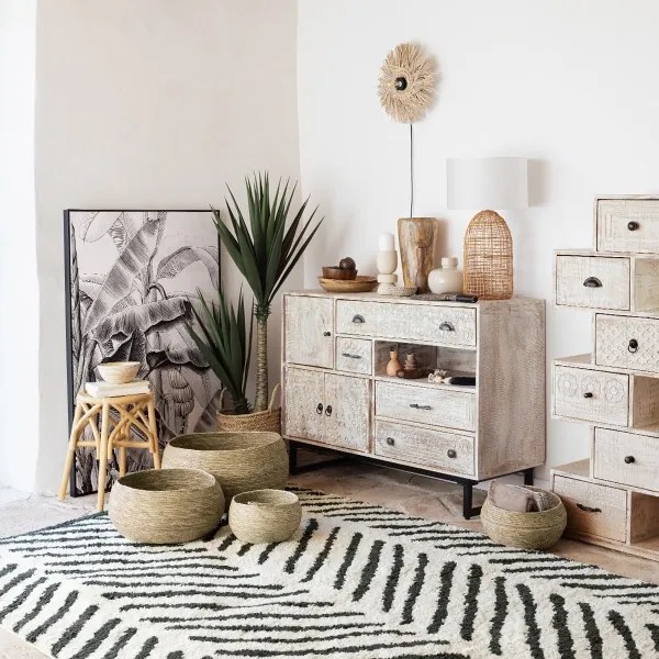 Atmosphera - Asztali lámpa KARLA 1xE27/25W/230V rattan