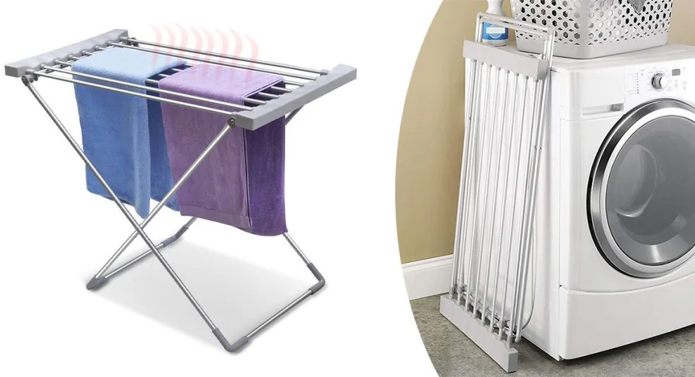 Elektromos ruhaszárító 120 W, 8 szárító rúddal