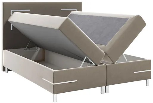 Franciaágy 180 cm Frinesa LED (piros) (ágyráccsal és matraccal) (tárolóhellyel) (LED világítással). 1104330