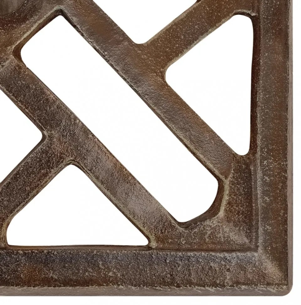 vidaXL bronzszínű öntöttvas napernyőtalp 44 x 44 x 31 cm