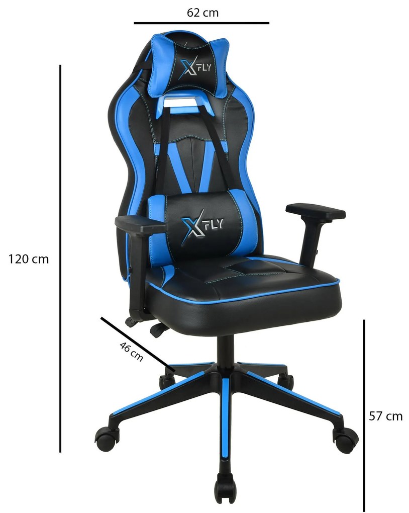 Irodai gamer szék Vamivo 4 (kék + fekete) . 1093824