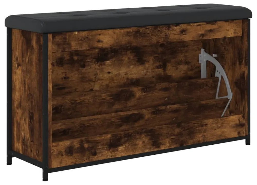 füstös tölgy színű cipőpad lehajtható fiókkal 102x32x56 cm