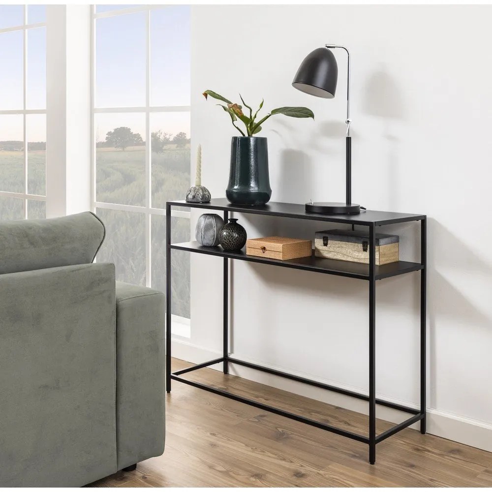 Newcastle fekete konzolasztal, 100 x 35 cm - Actona